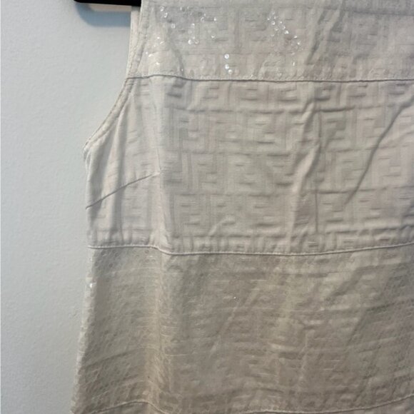 Vintage Fendi White Halter Sheath Dress Mini - Picture 3 of 8